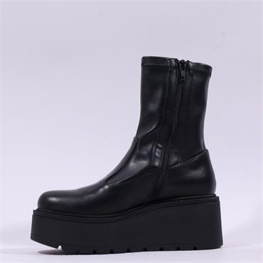 Marco Moreo Vale Side Zip Ankle Boot - Black Leather